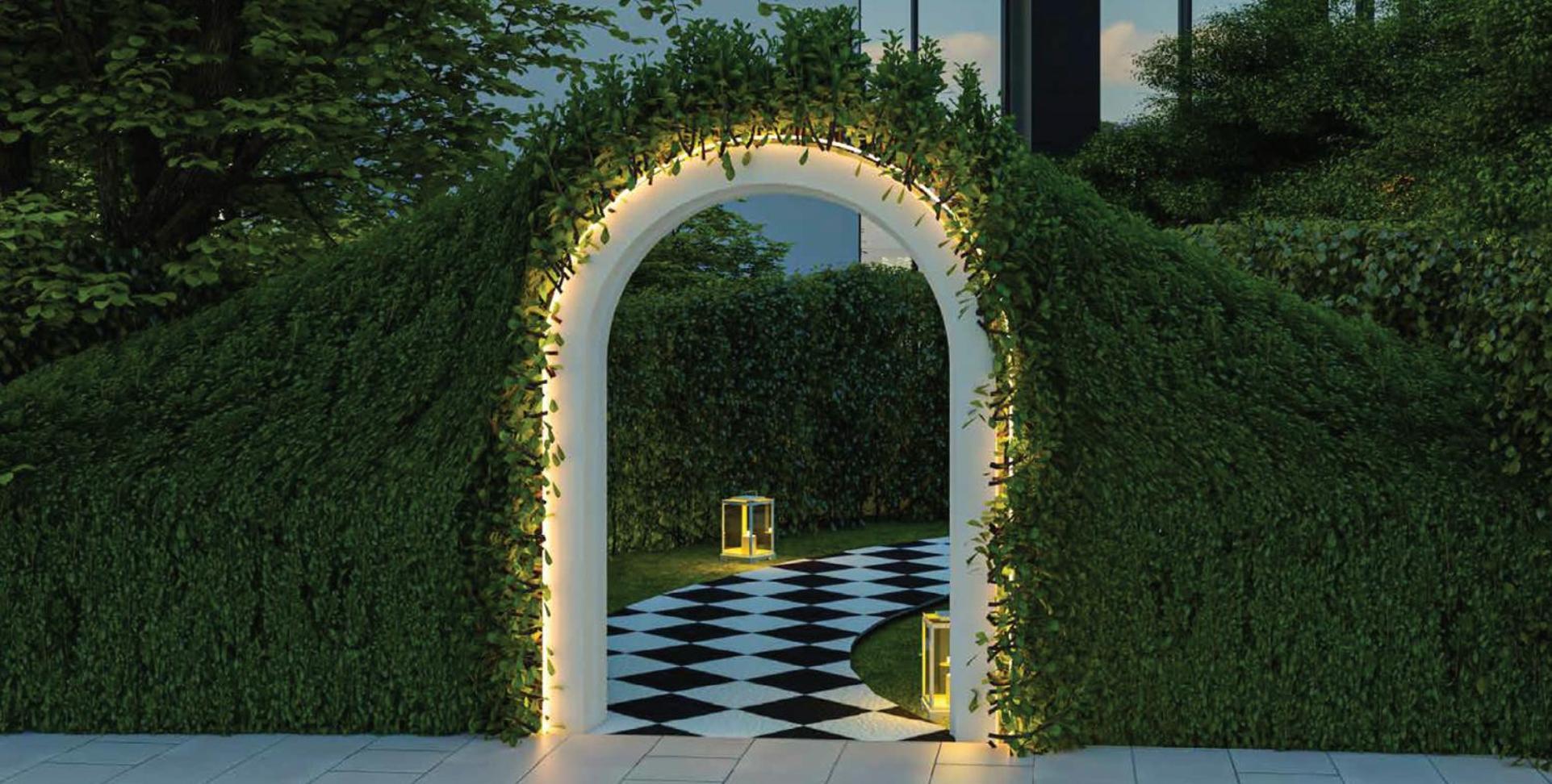 Delano Dubai At Bluewaters Hotel Ngoại thất bức ảnh The entrance to the garden